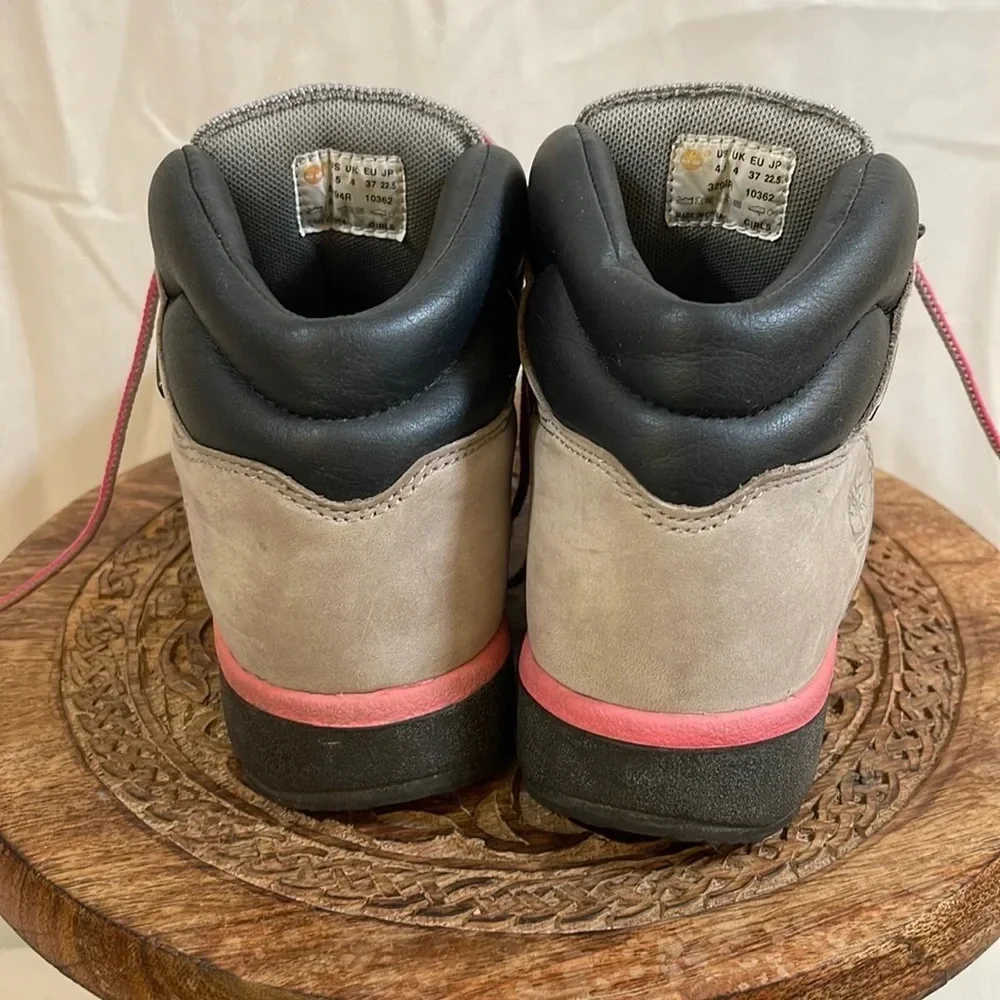 Big girl’s Timberland gray/pink hiking boots 4.5